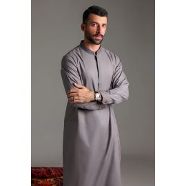 Grey Wash & Wear Shalwar Kameez