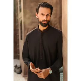 Black Wash & Wear Shalwar Kameez