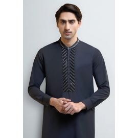 Grey Wash & Wear Shalwar Kameez (TASSAVUR)