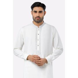 Off White Wash & Wear Shalwar Kameez