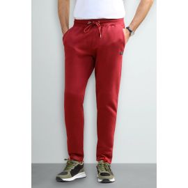 Burgundy Casual Knitted Trouser