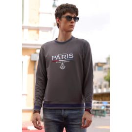 Charcoal Embroidered Sweatshirt