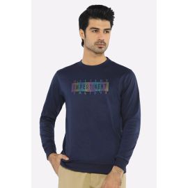 Navy Blue Graphic Sweatshirt