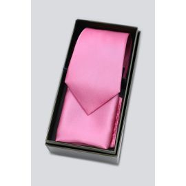 Pink Luxury Tie with Pocket Square