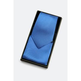 Blue Tie With Pocket Square