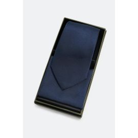 Navy Blue Tie With Pocket Square