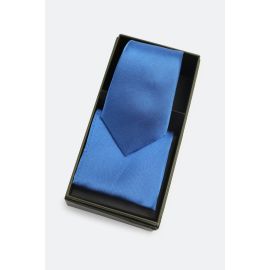 Blue Tie With Pocket Square