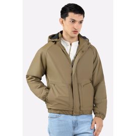 Men’s Brown Detachable Hoodie