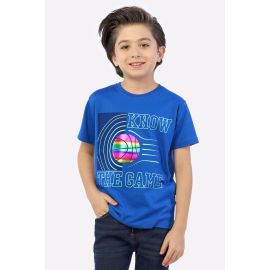 Royal Blue Printed T-Shirt