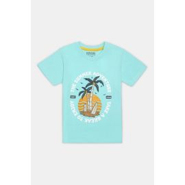 Aqua Graphic Printed T-Shirt