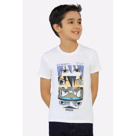 White Graphic Print T-Shirt