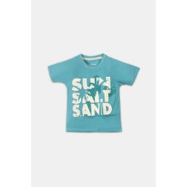 Teal Graphic Print T-Shirt
