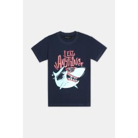 Navy Blue Graphic Print Boys T-Shirt