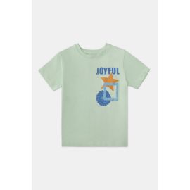 Green Graphic Print Boys T-Shirt