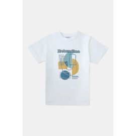 White Graphic Print Boys T-Shirt
