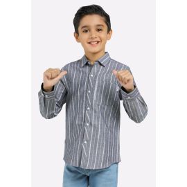 Black Striped Casual Shirt