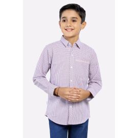 Magenta Gingham Check Casual Shirt