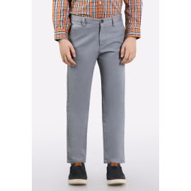 Grey Cotton Chinos For Boys