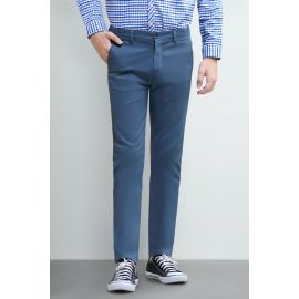 Warm Blue Cotton Chinos