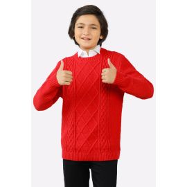 Red Knitted Boys Sweaters