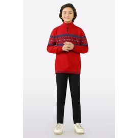 Maroon Turtle Neck Boys Sweaters