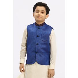 Boys Ink Blue Waist Coat