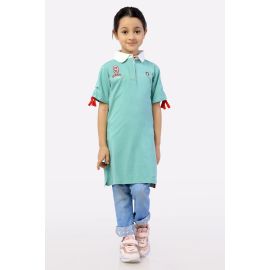 Girls T-Shirt In Green SKU: KGA-0145-GREEN