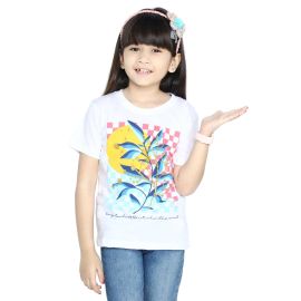 Girls T-Shirt In White SKU: KGA-0208-WHITE