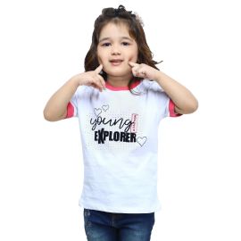 Girls T-Shirt In White SKU: KGA-0263-WHITE