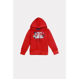 Maroon Embroidered Girls Hoodie