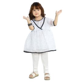 Girls Kurti SKU: KGKK-0419-WHITE