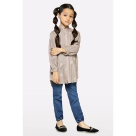 Fawn Printed Girls Kurti