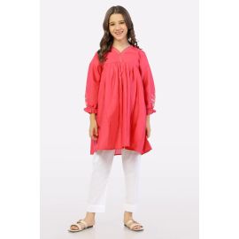 Pink Stylised Girls Kurti