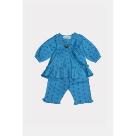 Cyan Blue Stylised Infant 2PC
