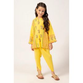 Yellow Printed Girls 2PC
