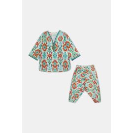 Printed Khaddar-Cream Infant 2PC
