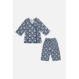 Printed Khaddar-Blue Infant 2PC
