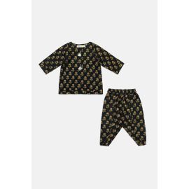 Printed Black Infant 2PC