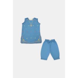 Embroidered Blue Infant 2PC