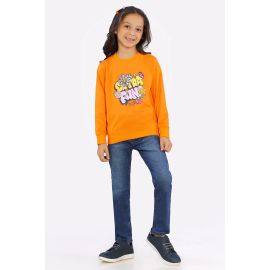 Graphic Printed Girls Sweatshirt