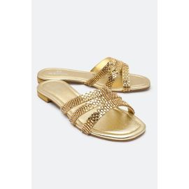Golden Ladies Formal Slippers