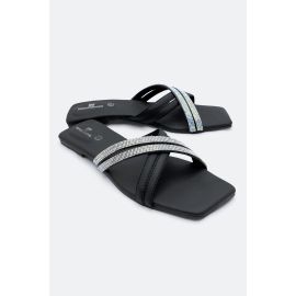 Black Ladies Casual Slippers