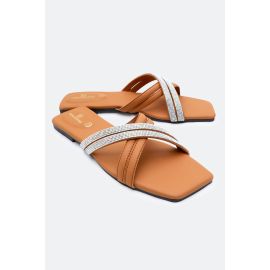 Brown Ladies Casual Slippers