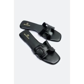 Black Ladies Casual Slippers