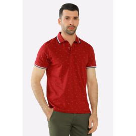 Red All Over Printed Polo
