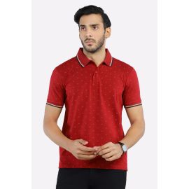 Red All Over Printed Polo