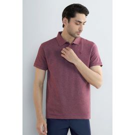 Maroon Solid Collar Polo