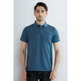 Teal Solid Collar Polo