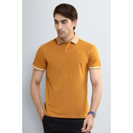 Mustard Tipping Collar Polo