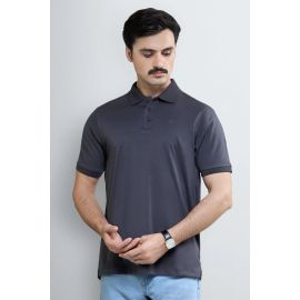 Dark Grey Tipping Collar Polo